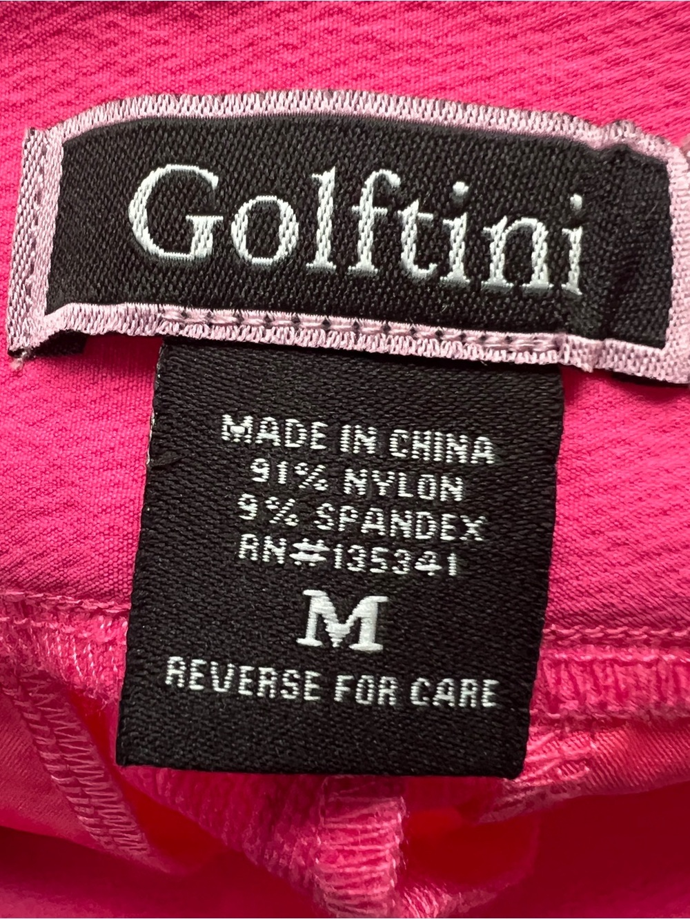 GOLFTINI Hot Pink Straight Leg Golf Pants Stretch Slash Pockets Hem Notch Size M - Picture 4 of 15
